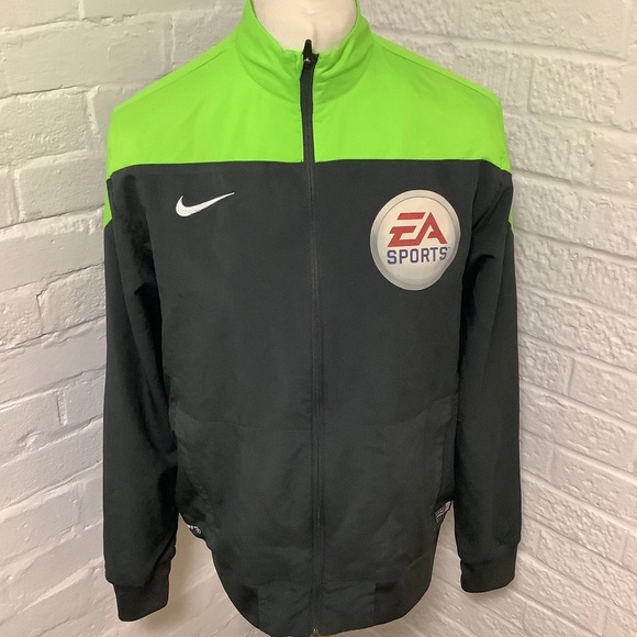 Adidas Dri-fit EA Sports Full Zip Track Top - Size L - Grey & Green - P2P 22” - Picture 2 of 8